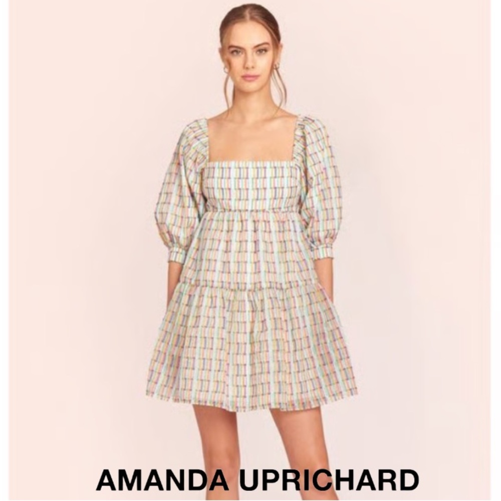 AMANDA UPRICHARD | NWT Theodora Mini Dress Carnival Semi Sheer Summer Beach